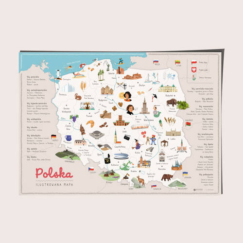 Polska - ilustrowana mapa
