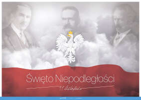 11 listopada - Święto Niepodległości - Piłsudski, Paderewski, Dmowski