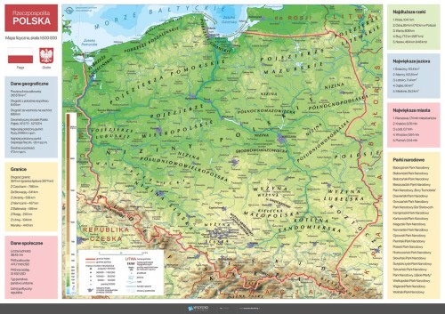 Mapa fizyczna Polski