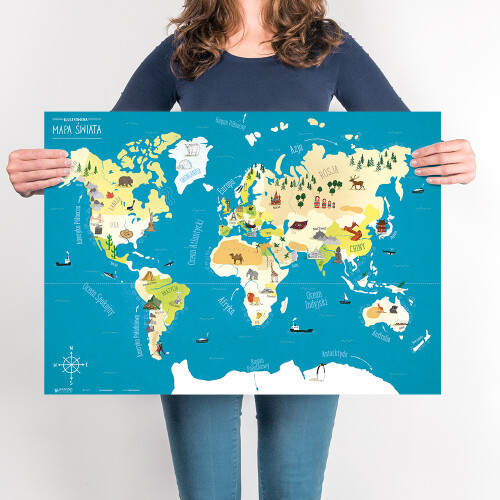  Ilustrowana mapa świata