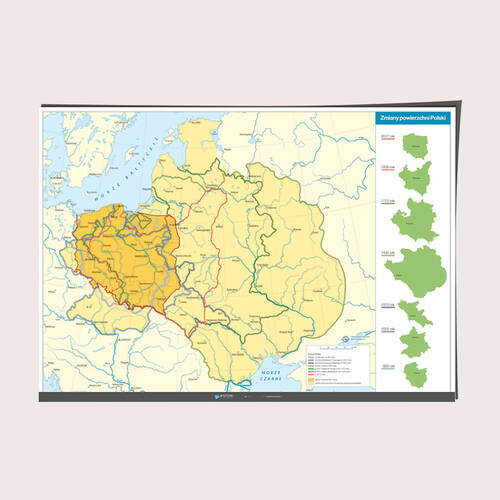 Mapa - zmiany powierzchni Polski